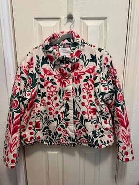Anthropologie Jacket with Fun Floral Pattern